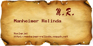 Manheimer Relinda névjegykártya